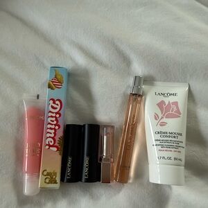 Lancôme Pink Lipstick & Gloss Duo with Skincare Tube